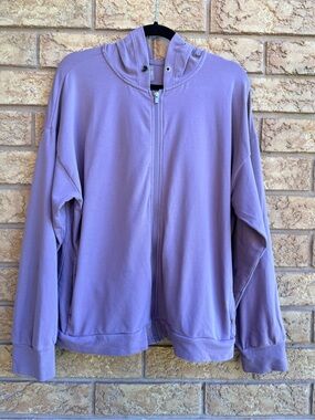 4/$25 • Hyba Lavender Lightweight Full-Zip Athletic Hoodie